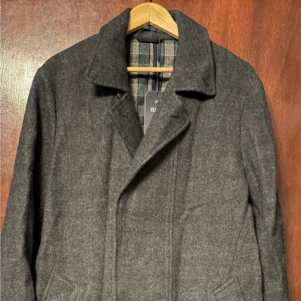 Men's Onassis Gray Wool Blend Coat